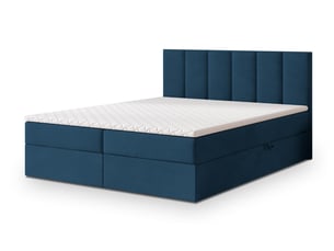 Lit avec rangement 160x200 cm <strong>MASSENO</strong> <strong></strong> coloris bleu