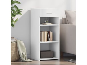 Buffet - bahut - meuble de rangement blanc 40x42,5x93 cm bois d'ingénierie