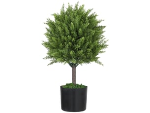 Faux cèdre avec pot inclus, pour une utilisation intérieure et extérieure, hauteur 55 cm, vert