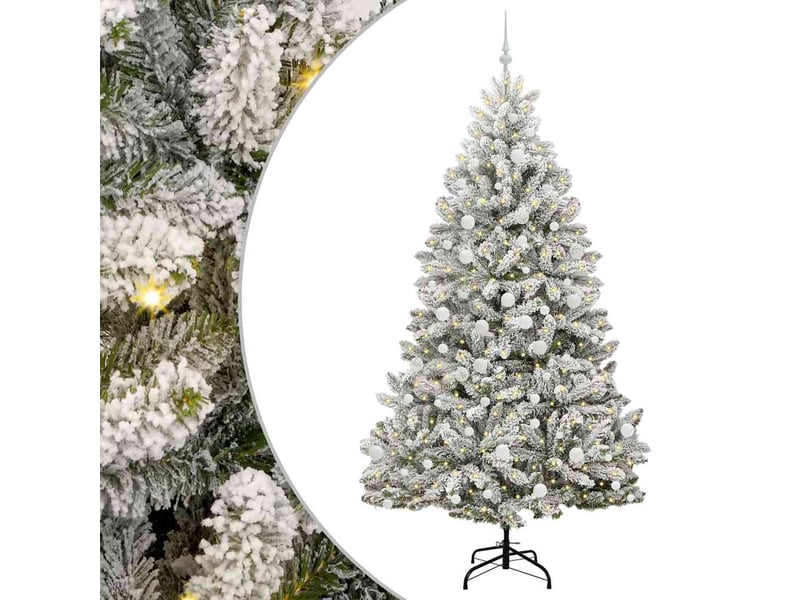  Sapin de noël, arbre de noël artificiel 210 cm 300 led blanc chaud shl2564  - Conforama A