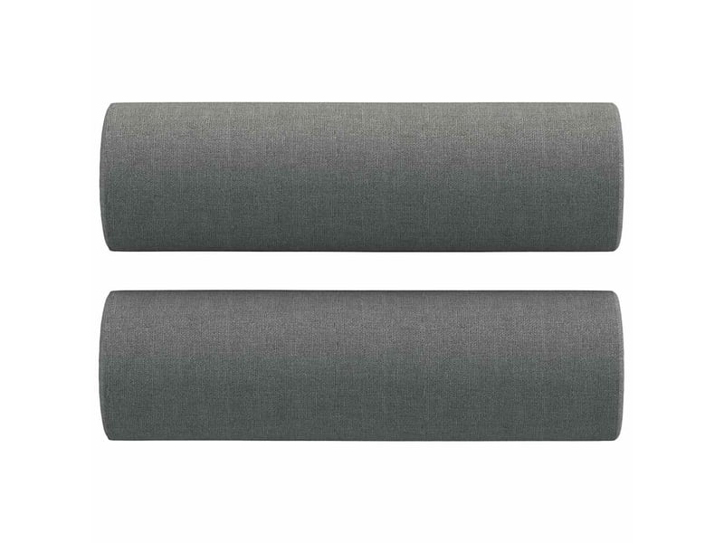  Lot de 2 coussins décoratifs gris foncé ø15x50 cm tissu cf60870  - Conforama A