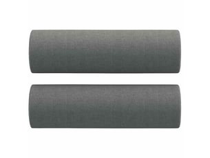 Lot de 2 coussins décoratifs gris foncé ø15x50 cm tissu cf60870