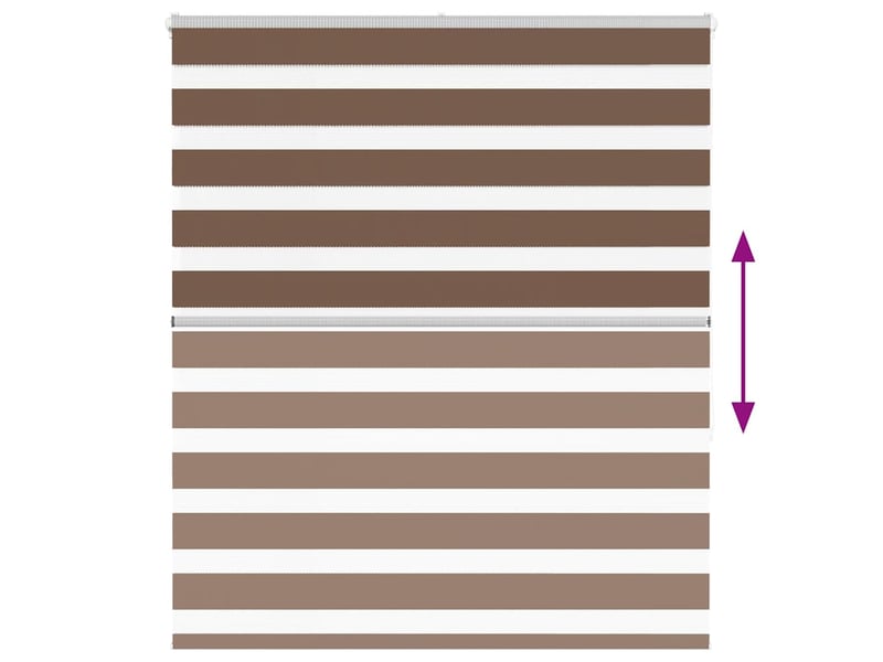  Store zèbre, store de fenêtre marron 120x150cm largeur du tissu 115,9cm polyester cf48660  - Conforama E