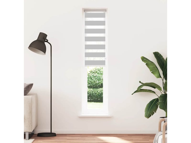  Store zèbre, store de fenêtre gris clair largeur du tissu 35,9 cm polyester cf48492  - Conforama A