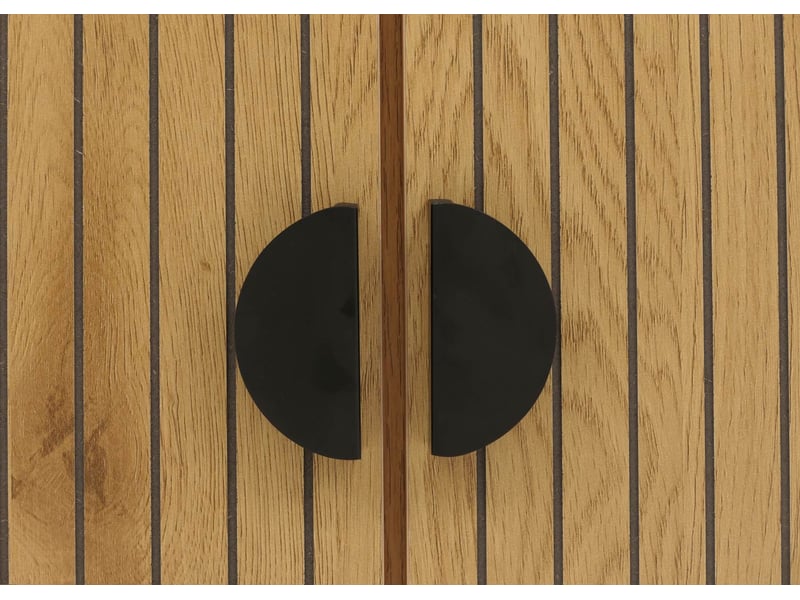  Ensemble de salon hwc-o39, meuble tv, commode, table basse, étagères et tiroirs, mdf mélaminé - naturel  - Conforama E
