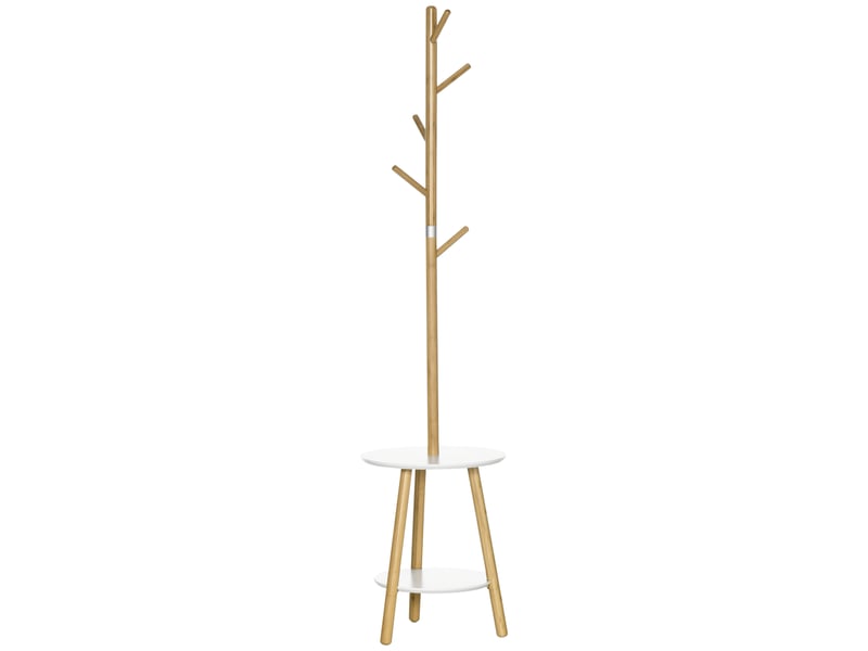  Porte-manteaux sur pied en bambou avec 5 crochets 39,5x39,5x171 cm  - Conforama A