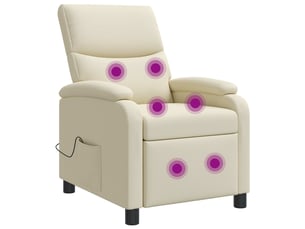 Fauteuil relax manuel VIDAXL  Simili beige
