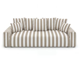 Canapé droit convertible CASANOVA 3 places Tissu beige