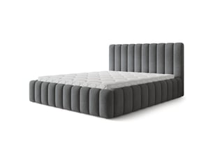 Lit coffre 140x200 cm <strong>MASSENO</strong>  <strong></strong> coloris gris