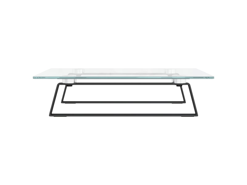  Support de moniteur table meuble bureau 40 x 35 x 8 cm verre trempé et métal noir 02_0044862  - Conforama C