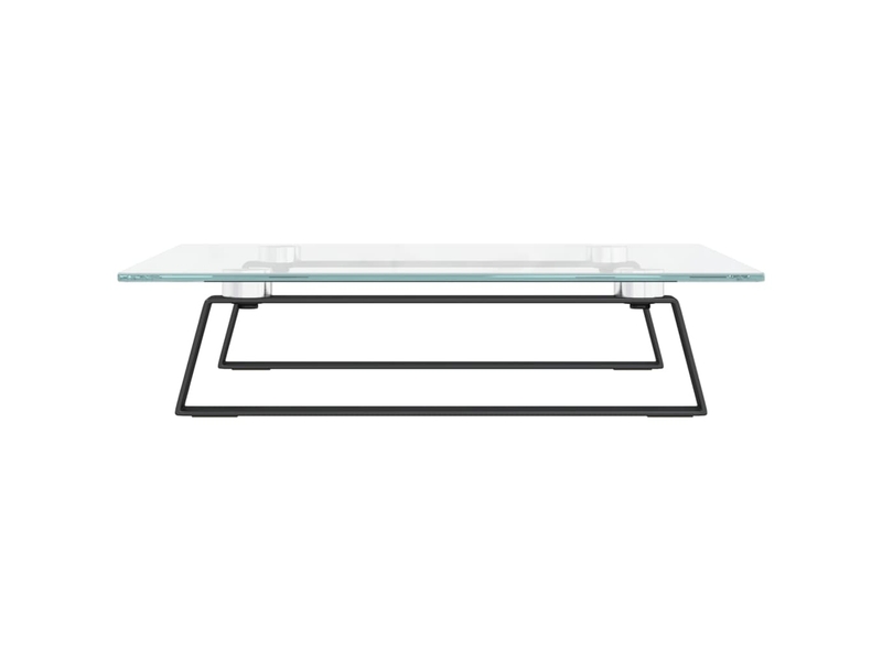 Support de moniteur table meuble bureau 40 x 35 x 8 cm verre trempé et métal noir 02_0044862  - Conforama C