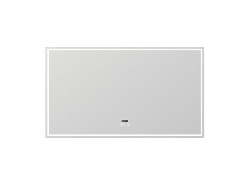 Aica miroir lumineux 140 x 80cm, bluetooth + 3 couleurs + dimmable + horloge + anti-buée + mémoire, miroir salle de bain mural  - Conforama B
