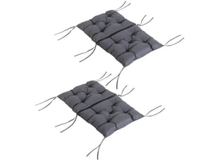 Lot de 2 coussins pour chaises de jardin à dossier bas 50 x 98 x 8 cm gris