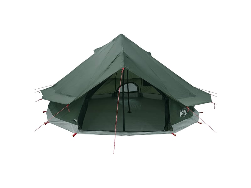  Tente tipi, tente de camping 18 personne vert armée polyester et acier  - Conforama D