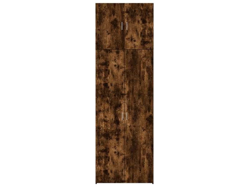  Buffet haut - bahut - meuble de rangement chêne fumé 80x42,5x249 cm bois d'ingénierie  - Conforama E