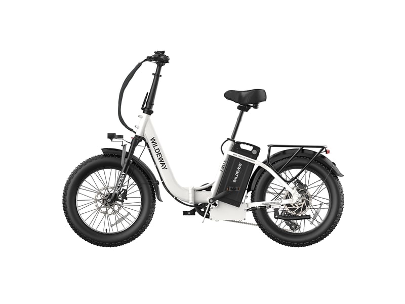  Vélo électrique pliable cadre ouvert wildeway fw11s, 48v 35ah, pneus 20, blanc  - Conforama D