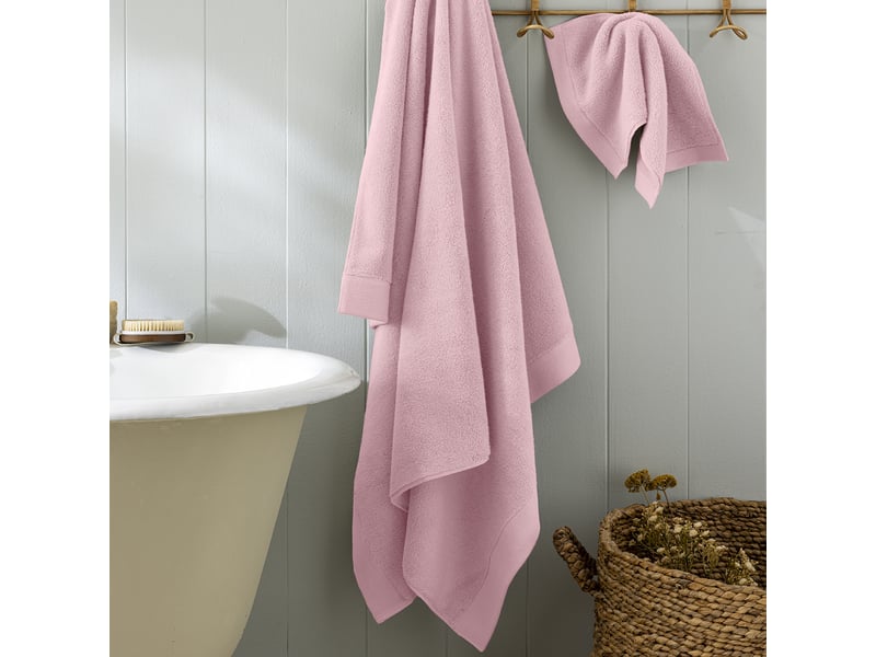 Drap de bain softy 100 x 150 cm éponge zero twist 100% coton peigné 600 gm² bonbon CP-DDBAINSOFTY-BONBON - Conforama E