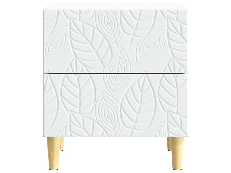  Table de chevet - cabinet de chevet - table de nuit 2 pc blanc 43 x 34,5 x 48 cm bois d'ingénierie  - Conforama E