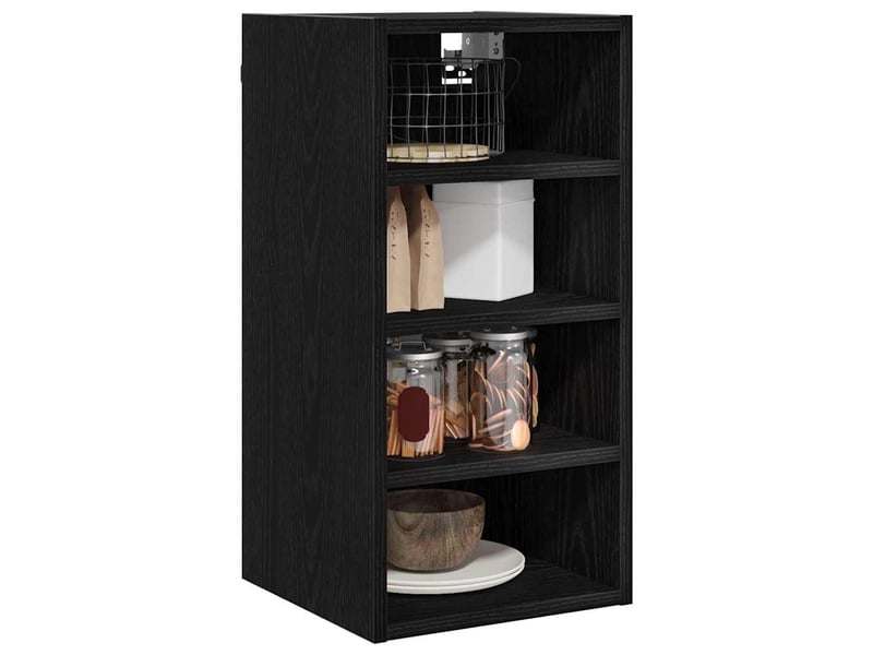  Meuble de rangement cuisine, armoire suspendue chêne noir 30x29,5x60cm  - Conforama C