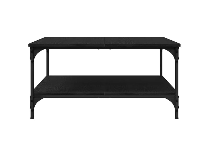Table de chevet - table basse chêne noir 80 x 80 x 40 cm bois d'ingénierie - Conforama D