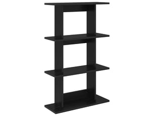 Étagère flottante, étagère suspendue montage mural chêne noir 56 x 20 x 90 cm cf42507