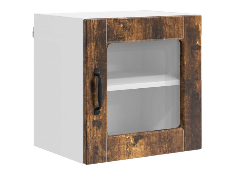 Meuble mural de cuisine, cabinet en verre mural chêne fumé 40x31x40cm shl1363 - Conforama A