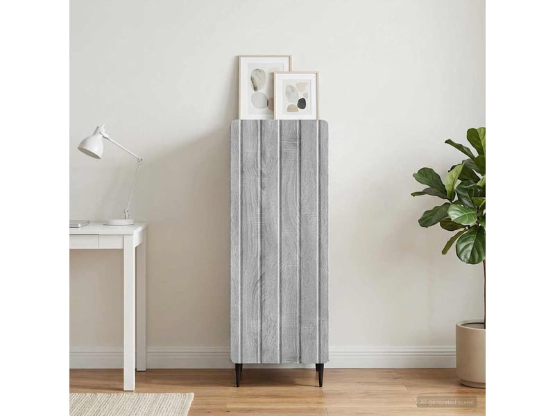  Buffet - bahut - meuble de rangement sonoma gris 34,5 x 33 x 92 cm bois d'ingénierie  - Conforama D