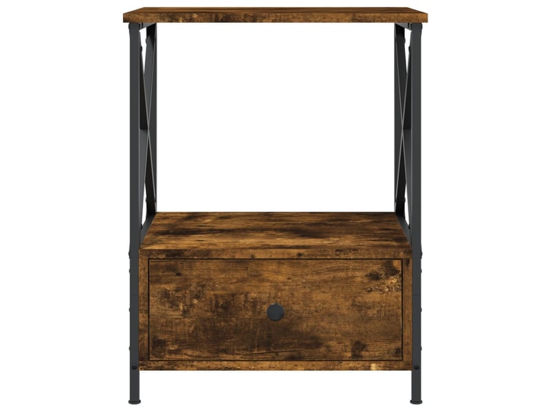  Table de chevet - cabinet de chevet - table de nuit chêne fumé 50x41x65 cm bois d'ingénierie  - Conforama D