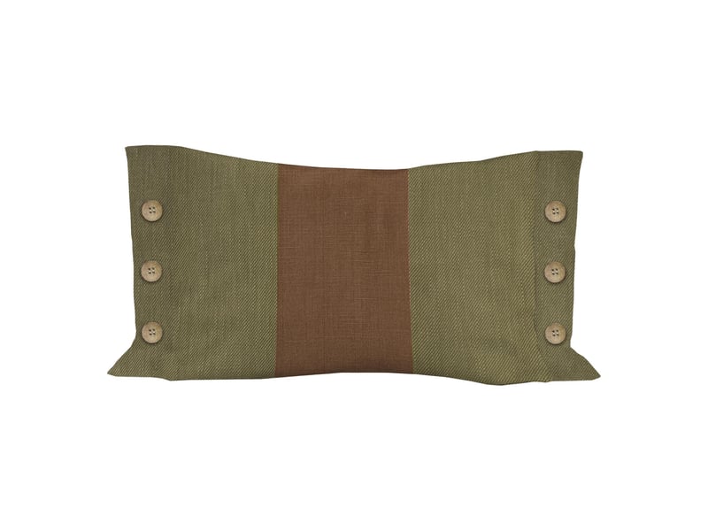  Coussin en coton 32x50 cm natalia vert, par soleil d'ocre  - Conforama A