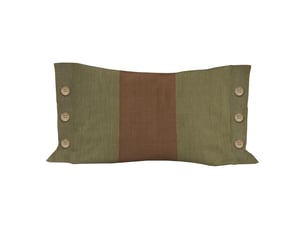 Coussin en coton 32x50 cm natalia vert, par soleil d'ocre