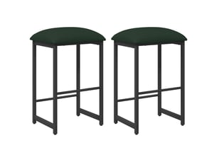 Lot de 2 tabouret de bar, chaise de bar vert foncé 40x32x64 cm shl9006