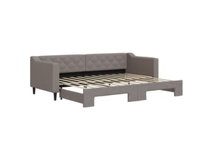 Lit simple 80x200 cm coloris taupe