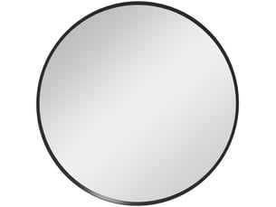 Miroir rond(e) à fixer coloris noir <strong></strong> <strong></strong> - 61 cm x 1 cm