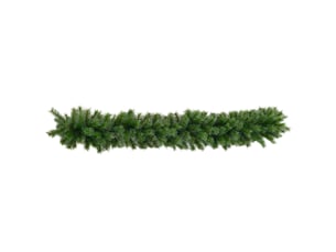 Guirlande de noël artificielle de 1,8 m, décoration florale avec 160 pointes vertes