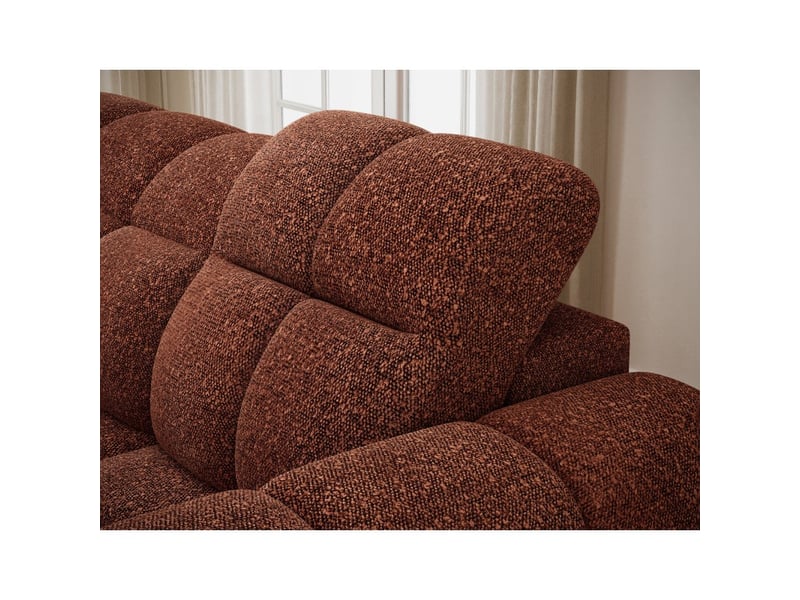  Canapé d'angle électrique fanoti 3 places rouge chiné – angle gauche  - Conforama D