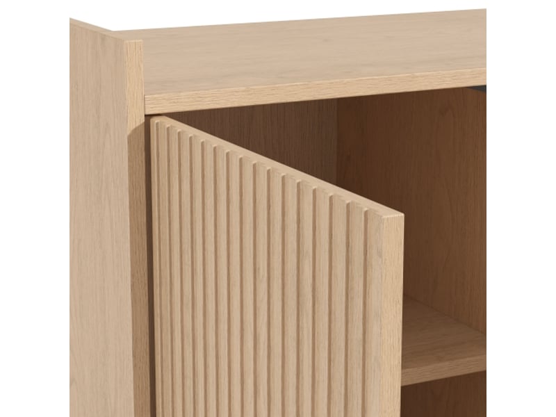  Armoire 90 x 45 x 200 cm aspect chêne, miroir, 4 tiroirs et penderie Fay Lum - Conforama R