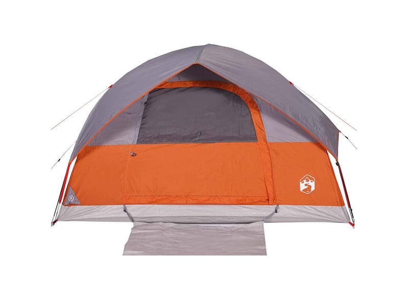  Tente de camping, tente familiale à dôme 6 personnes gris et orange imperméable shl34217  - Conforama E