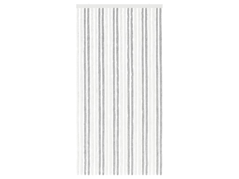 Rideau anti-insectes, moustiquaire en chenille gris clair et blanc cf43439 - Conforama C