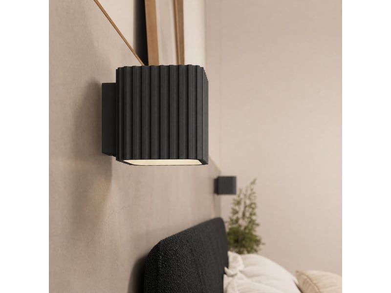 Plafonnier riff 1 noir gu10 aluminium moderne 10x10x10cm SL.3043 - Conforama D
