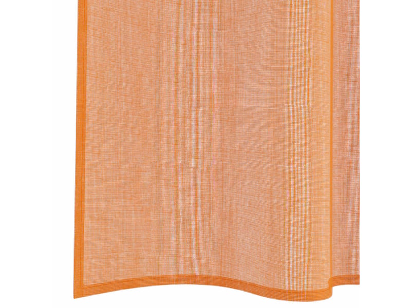  Lot de 2 rideaux en voile, voilages à œillets couleur terre cuite cf44259  - Conforama E