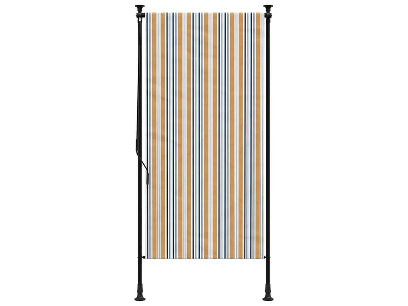  Store enrouleur, store roulant d'extérieur jaune et blanc 100x270 cm tissu acier cf47431  - Conforama C