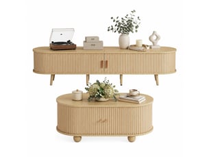 Meuble tv coloris bois clair 170 cm OKWISH  