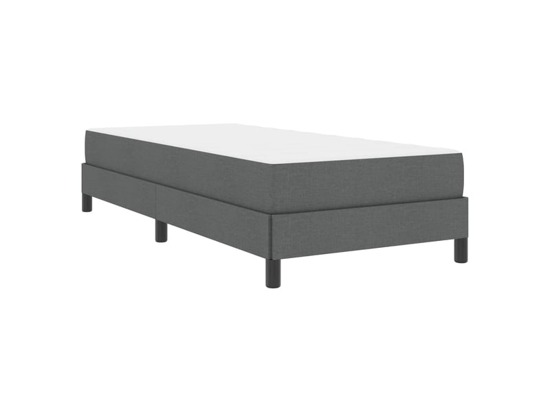  Lit simple- lit adulte -  lit à ressorts gris foncé 100 x 200 cm tissu  - Conforama C