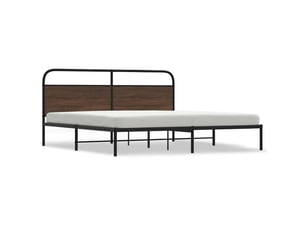 Lit 2 places 200x200 cm    coloris marron