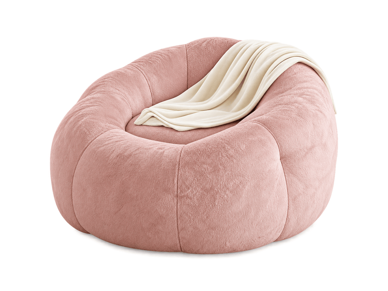  Fauteuil poire rond grand format avec stabilité renforcée, pour salon et chambre  - Conforama A