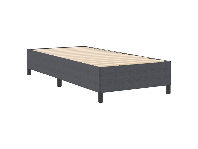  Lit simple- lit adulte -  lit à ressorts gris foncé 80 x 200 cm tissu en velours côtelé  - Conforama C