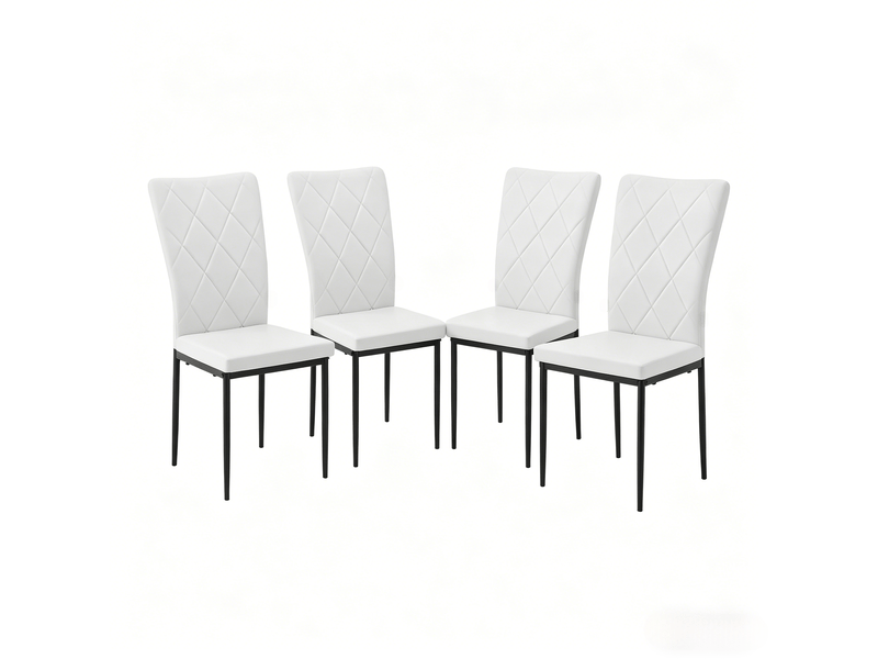  Chaises élégance lot de 4, dossier haut, cuisine, salon, réception et salle d'attente confortables  - Conforama A
