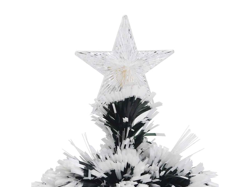  Arbre de noël, sapin de noël pré-éclairé vert et blanc 64 cm fibre optique  - Conforama E