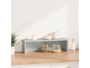 Étagère de cuisine empilable, rangement de cuisine gris béton 50x15x16 cm cf41432