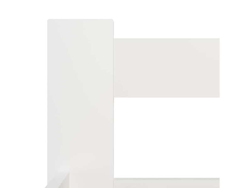  Lit double- lit adulte -  cadre de lit sans matelas blanc bois massif de pin 200x200 cm  - Conforama D